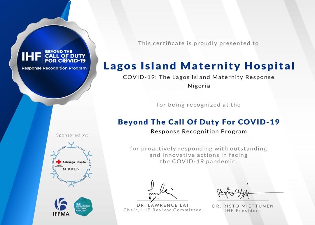 BEYOND THE CALL OF DUTY FOR COVID-19: RECOGNIZED ORGANIZATIONS